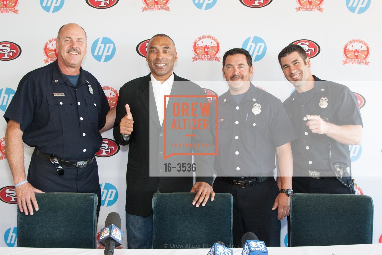 Jeffrey Amdahl, Roger Craig, Sean Bonetti, David Smiley, LAST SUMMER AT THE STICK: Press Conference, US, April 28th, 2014, Photo #16-3536 Jeffrey Amdahl, Roger Craig, Sean Bonetti, David Smiley, Photo #16-3536