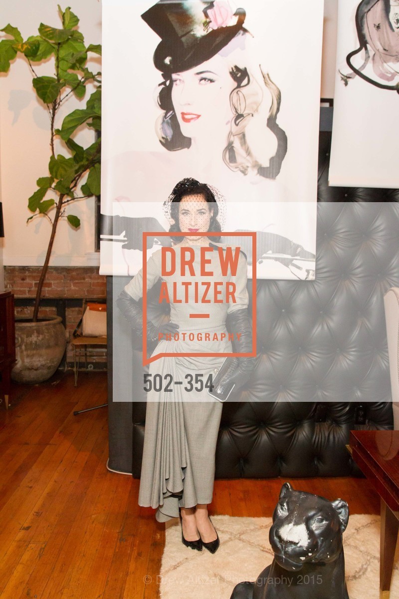 Dita Von Teese, Ken Fulk Hosts A David Downton Book Signing Party, Ken Fulk's Loft. 310 7th St, October 9th, 2015,Drew Altizer, Drew Altizer Photography, full-service agency, private events, San Francisco photographer, photographer california