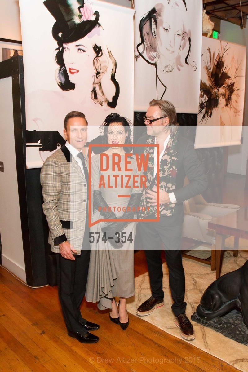 Ken Fulk, Dita Von Teese, David Downton, Ken Fulk Hosts A David Downton Book Signing Party, Ken Fulk's Loft. 310 7th St, October 9th, 2015,Drew Altizer, Drew Altizer Photography, full-service agency, private events, San Francisco photographer, photographer california
