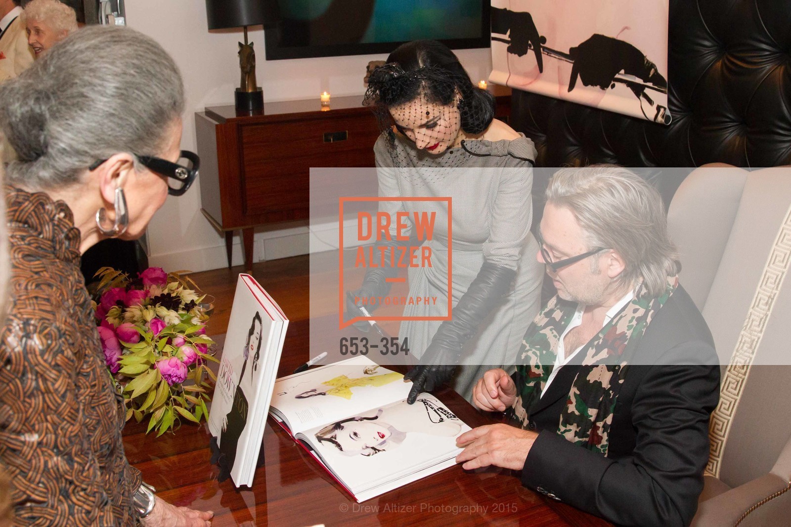 Dita Von Teese, David Downton, Ken Fulk Hosts A David Downton Book Signing Party, Ken Fulk's Loft. 310 7th St, October 9th, 2015,Drew Altizer, Drew Altizer Photography, full-service agency, private events, San Francisco photographer, photographer california