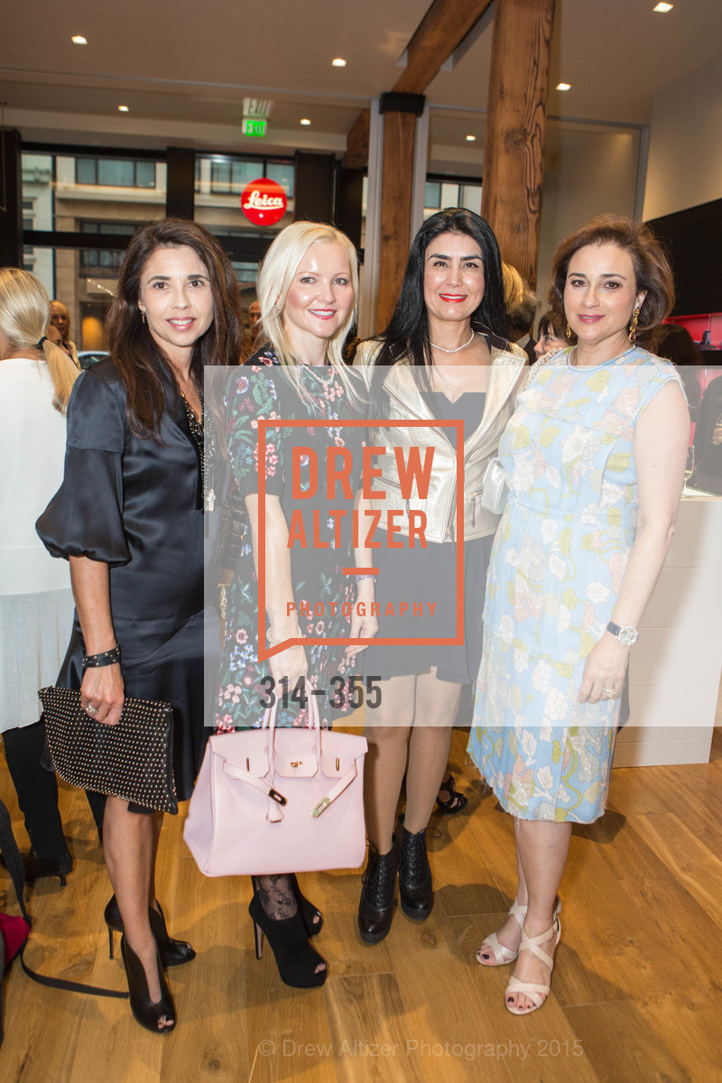 Candace Cavanaugh, Nathalie Delrue-McGuire, Afsaneh Akhtari, Dolly Chammas, SFMOMA Contemporary Vision Award Launch Party, Leica. Leica, . 463 Bush St, October 8th, 2015, Photo #314-355 Candace Cavanaugh, Nathalie Delrue-McGuire, Afsaneh Akhtari, Dolly Chammas, Photo #314-355
