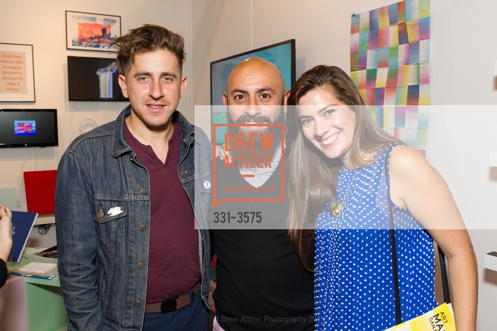 Nicolas Torres, Andres Guerrero, Amy Vasquez, ART MARKET San Francisco Benefit Preview Gala, US, May 15th, 2014, Photo #331-3575 Nicolas Torres, Andres Guerrero, Amy Vasquez, Photo #331-3575