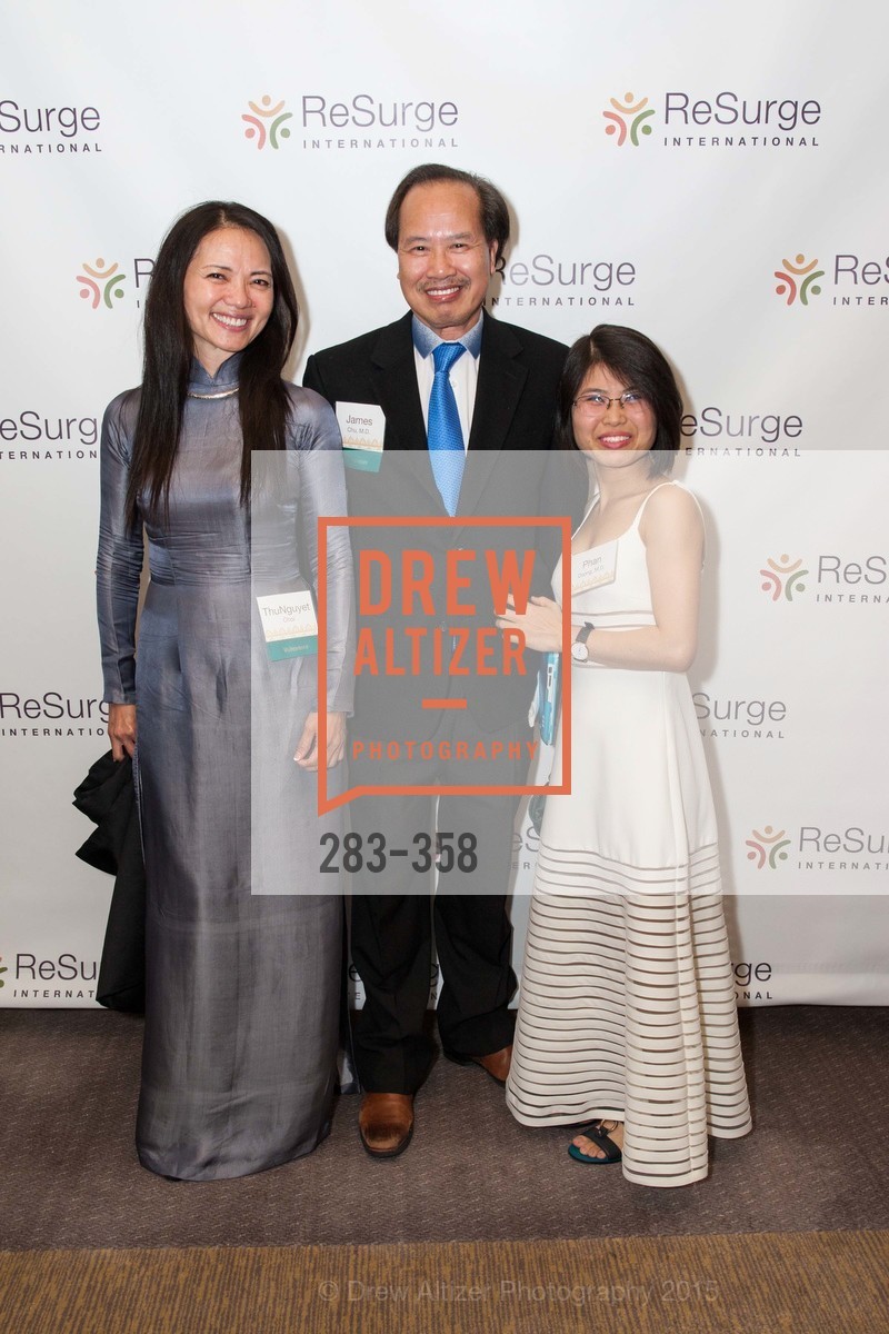 ThuNguyet Choi, James Chu, Phan Duong, ReSurge International Gala, Four Seasons San Francisco. Four Seasons San Francisco, October 10th, 2015, Photo #283-358 ThuNguyet Choi, James Chu, Phan Duong, Photo #283-358