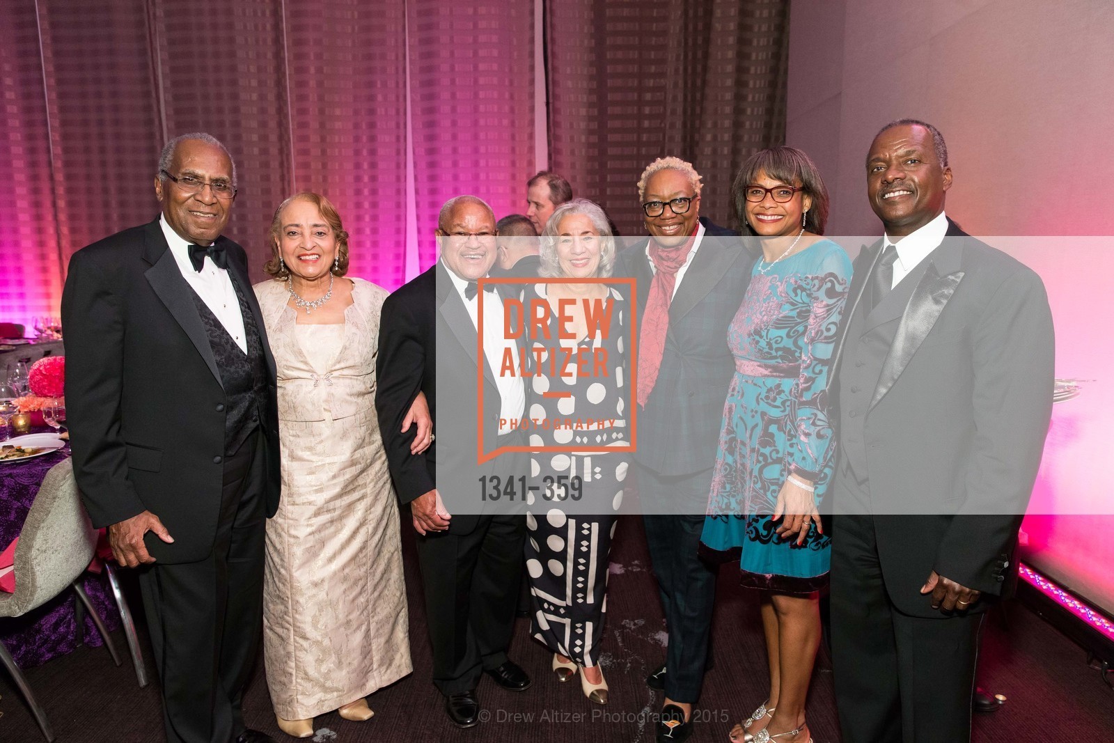 Lowell James Gibbs, Jewelle Taylor Gibbs, Harry Bremond, Peggy Woodford Forbes, Linda Harrison, Karen Jenkins Johnson, Kevin Johnson, 2015 MoAD Gala: Finding the I in Diaspora, MoAD Museum & The St. Regis. MoAD Museum & The St. Regis, October 9th, 2015, Photo #1341-359 Lowell James Gibbs, Jewelle Taylor Gibbs, Harry Bremond, Peggy Woodford Forbes, Linda Harrison, Karen Jenkins Johnson, Kevin Johnson, Photo #1341-359