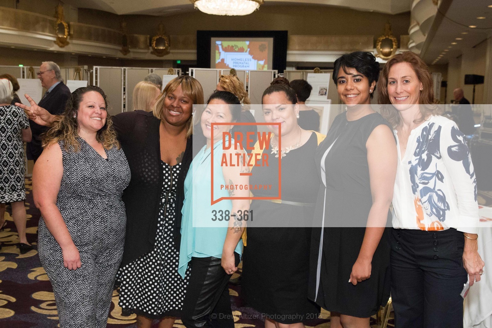 Christina Hernandez, Maisha Jones, Sophia Messina, Darlene Cicana, Catherine Castro, Victoria Camilio, Homeless Prenatal Programs Annual Luncheon, Fairmont Hotel. Fairmont Hotel, October 9th, 2015, Photo #338-361 Christina Hernandez, Maisha Jones, Sophia Messina, Darlene Cicana, Catherine Castro, Victoria Camilio, Photo #338-361
