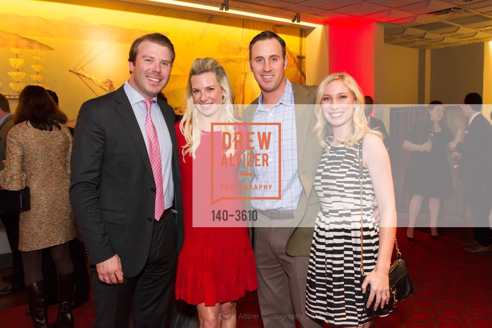 Jack Leeney, Colby Hallen, Josh Leavy, Jennifer Leavy, RED CROSS Launch Party, US, February 20th, 2014, Photo #140-3610 Jack Leeney, Colby Hallen, Josh Leavy, Jennifer Leavy, Photo #140-3610