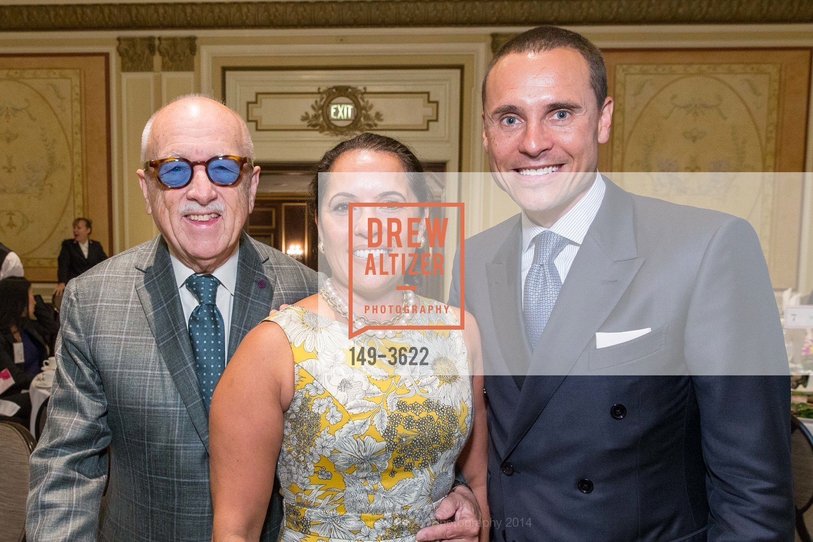 Wilkes Bashford, Sharon Cabral, Jeff Garelick, The Salvation Army Flower Power Luncheon, US, August 6th, 2014, Photo #149-3622 Wilkes Bashford, Sharon Cabral, Jeff Garelick, Photo #149-3622