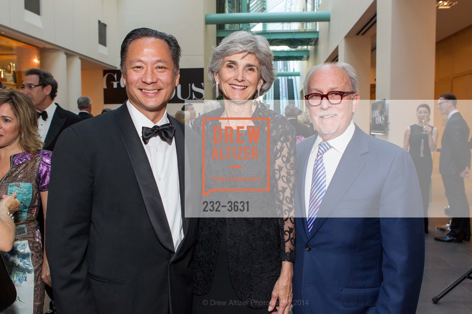 Jeff Adachi, Susan Illston, Jim Larson, ASIAN ART MUSEUM Presents Gorgeous Gala, US, June 18th, 2014, Photo #232-3631 Jeff Adachi, Susan Illston, Jim Larson, Photo #232-3631
