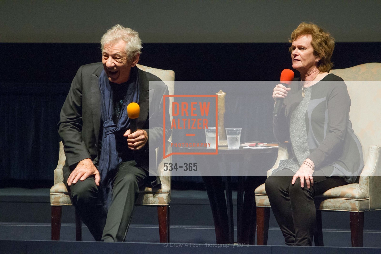 Sir Ian McKellan, Zoe Elton, Mill Valley Film Festival 2015 Tribute to Ian McKellen, Christopher B. Smith Rafael Film Center. Christopher B. Smith Rafael Film Center , . 1118 Fourth Street, October 10th, 2015, Photo #534-365 Sir Ian McKellan, Zoe Elton, Photo #534-365