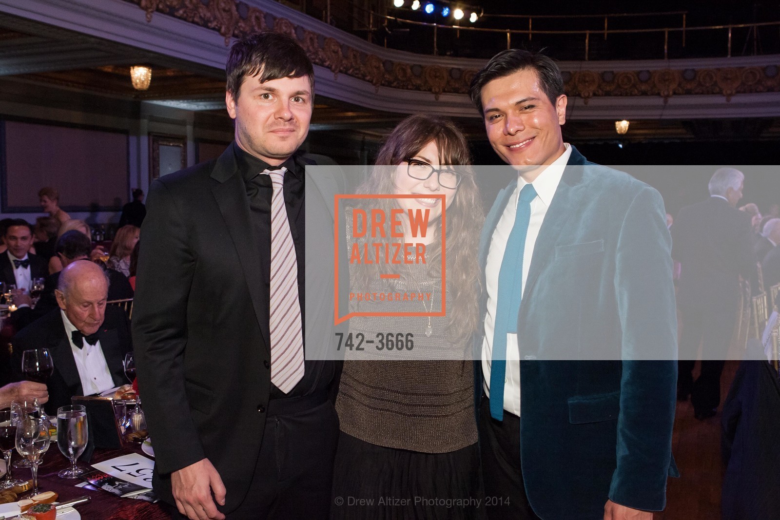 Eric Bosick, Sam Swig, Michael Hormel, A.C.T.'s Mad Mad Men Gala, The Regency Ballroom. 1290 Sutter Street, May 18th, 2014, Photo #742-3666 Eric Bosick, Sam Swig, Michael Hormel, Photo #742-3666
