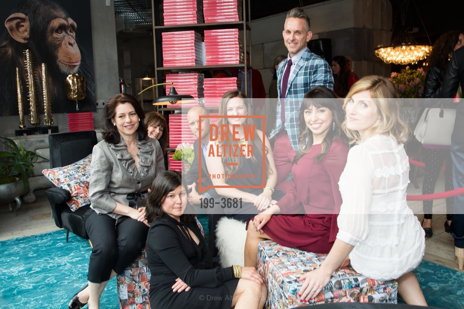 Suzanne Andrews, Jennifer Yoshimoto, Andy Reid, Chelsea Lund, Jay Jeffers, Gabriella Marmolejo, Molly Hildebrand, JAY JEFFERS: Collected Cool Signing & Launch Party, US, March 27th, 2014, Photo #199-3681 Suzanne Andrews, Jennifer Yoshimoto, Andy Reid, Chelsea Lund, Jay Jeffers, Gabriella Marmolejo, Molly Hildebrand, Photo #199-3681