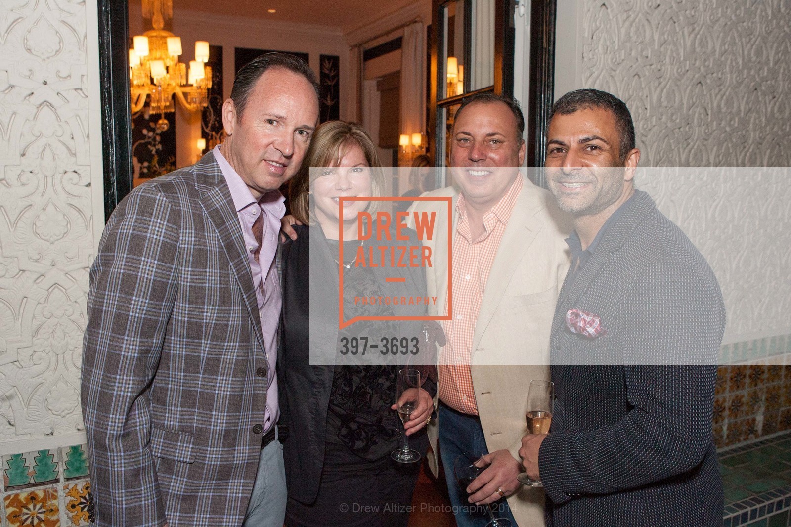 Christopher Huber, Linda Blackmoore, George Rosenfield, Fameed Khalique, GREGG LYNN'S 50th Birthday Party, US, May 16th, 2014, Photo #397-3693 Christopher Huber, Linda Blackmoore, George Rosenfield, Fameed Khalique, Photo #397-3693