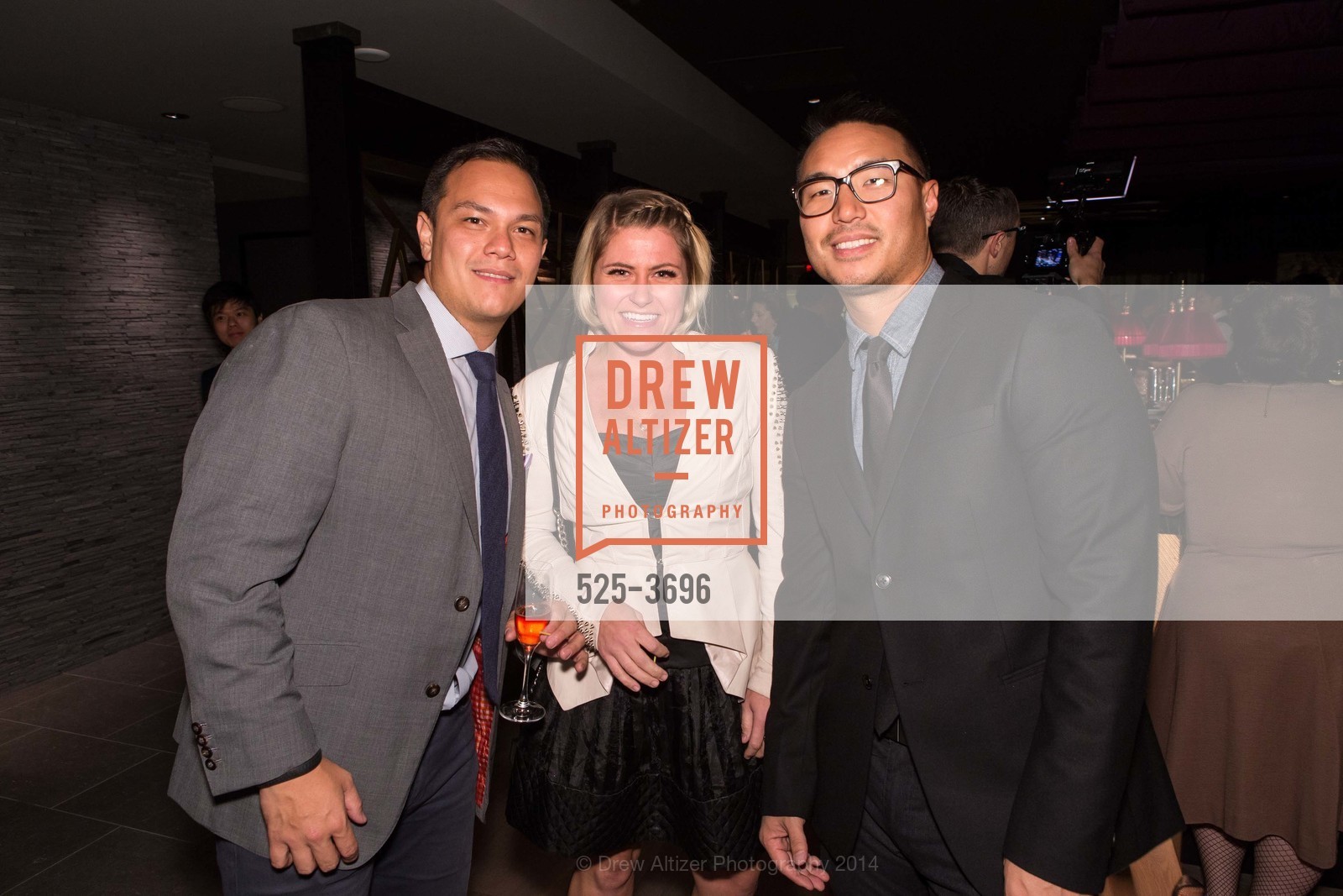 Niles Lichtenstein, Tiffany Kramer, Jason Ling, CRYSTAL JADE Opening, US, November 15th, 2014, Photo #525-3696 Niles Lichtenstein, Tiffany Kramer, Jason Ling, Photo #525-3696