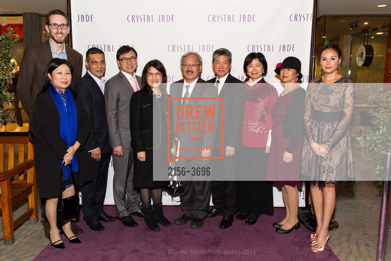 Darlene Chu Bryant, Scott Wiener, Gus Murad, James Quek, Anita Lee, Mayor Ed Lee, Yiutung Ip, Michelle Chow, Sharon Tang, Bahya Murad, CRYSTAL JADE Opening, US, November 15th, 2014, Photo #2156-3696 Darlene Chu Bryant, Scott Wiener, Gus Murad, James Quek, Anita Lee, Mayor Ed Lee, Yiutung Ip, Michelle Chow, Sharon Tang, Bahya Murad, Photo #2156-3696