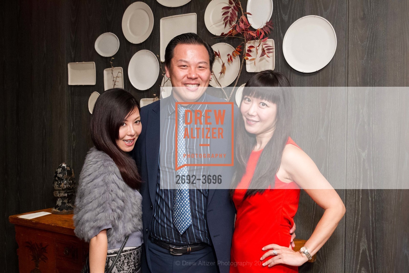 Heather Yin, David Cheng, Bolai Ng, CRYSTAL JADE Opening, US, November 15th, 2014, Photo #2692-3696 Heather Yin, David Cheng, Bolai Ng, Photo #2692-3696