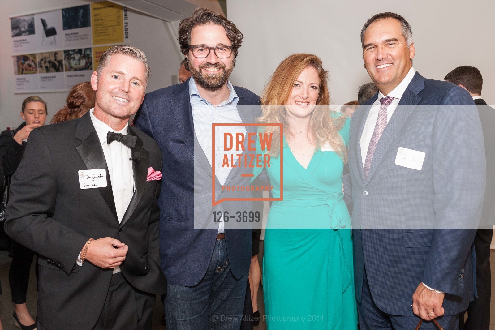 Doug Landis, Mikke Svane, Tara Moriarty, Paul Wible, READING PARTNERS' Celebrity Spelling Bee, US, April 30th, 2014, Photo #126-3699 Doug Landis, Mikke Svane, Tara Moriarty, Paul Wible, Photo #126-3699