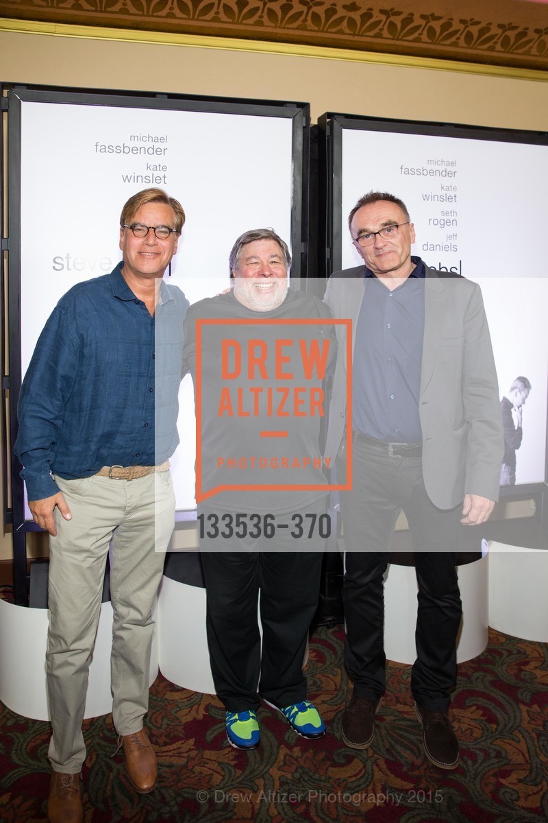 Screenwriter Aaron Sorkin, Steve Wozniak, And Director Danny Boyle, SAN FRANCISCO SPECIAL SCREENING OF STEVE JOBS PRESENTED BY UNIVERSAL PICTURES, OCTOBER 9, 2015 AT THE CASTRO THEATRE, Castro Theater, October 9th, 2015,Drew Altizer, Drew Altizer Photography, full-service agency, private events, San Francisco photographer, photographer california