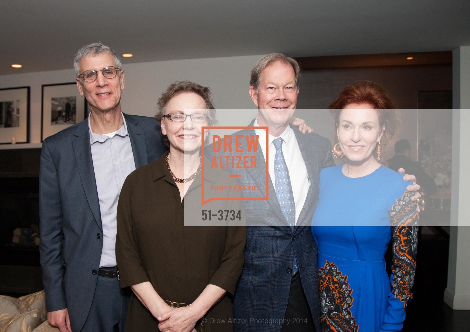 Steve Beal, Dee Hoover, George Jewett, Brenda Jewett, CALIFORNIA COLLEGE OF ARTS PreParty in Honor of Art Gensler, US, February 26th, 2014, Photo #51-3734 Steve Beal, Dee Hoover, George Jewett, Brenda Jewett, Photo #51-3734