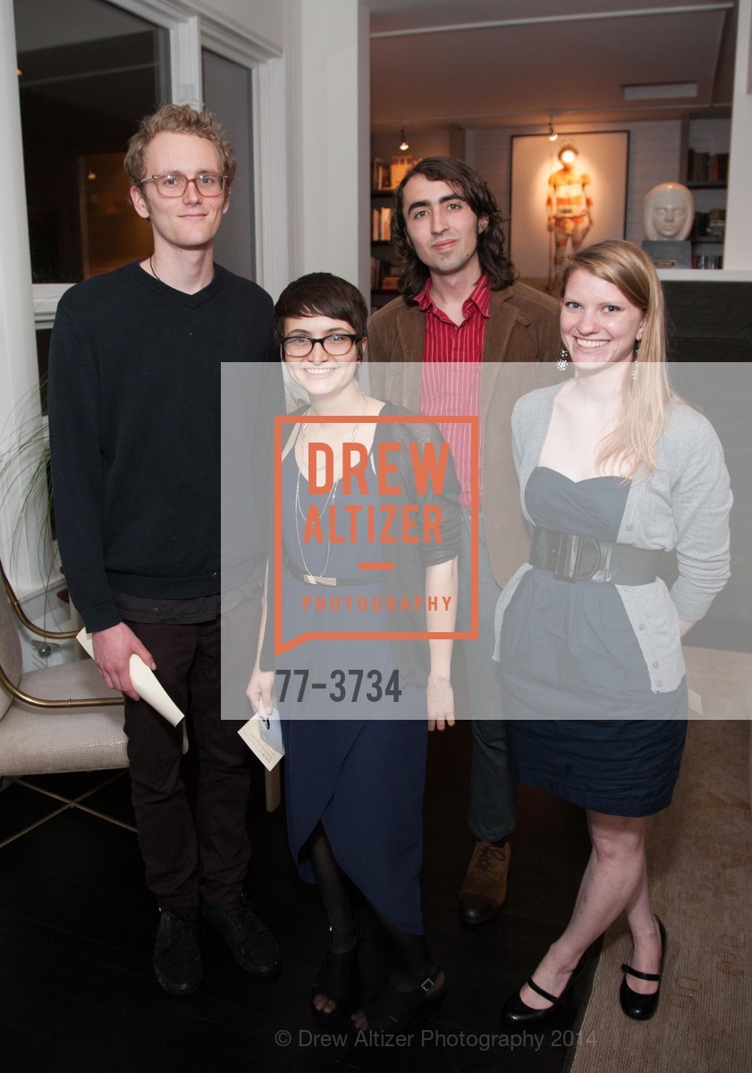 Will Durkee, Tina Curiel, Woodrow White, Lucia Dill, CALIFORNIA COLLEGE OF ARTS PreParty in Honor of Art Gensler, US, February 26th, 2014, Photo #77-3734 Will Durkee, Tina Curiel, Woodrow White, Lucia Dill, Photo #77-3734