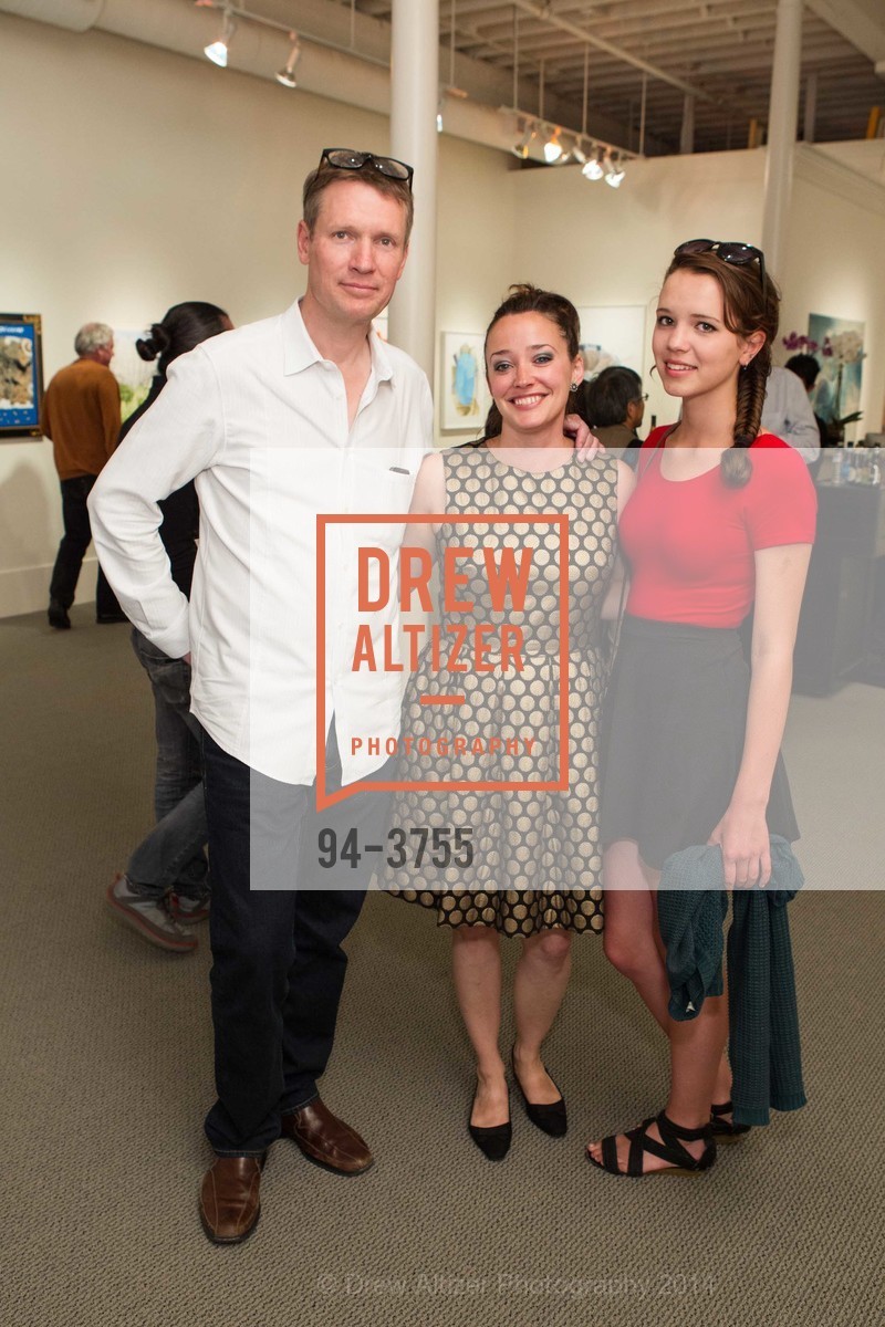 William Bivins, Catherine Moller, Claire Bivins, The SAN FRANCISCO GALLERY Premier Opening, US, June 20th, 2014, Photo #94-3755 William Bivins, Catherine Moller, Claire Bivins, Photo #94-3755