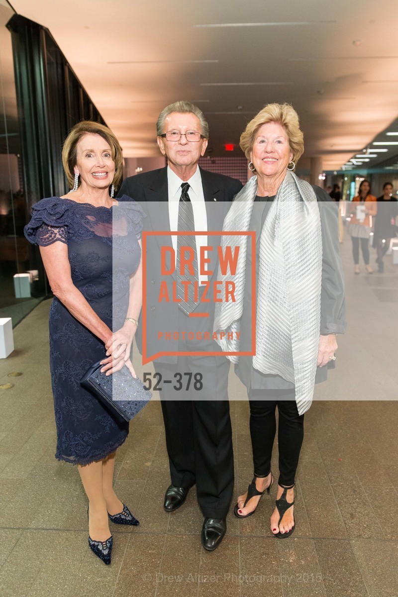 Nancy Pelosi, George Marcus, Judy Marcus, Tenth Anniversary Celebration of the New de Young Museum, de Young Museum. 50 Hagiwara Tea Garden Dr, October 14th, 2015