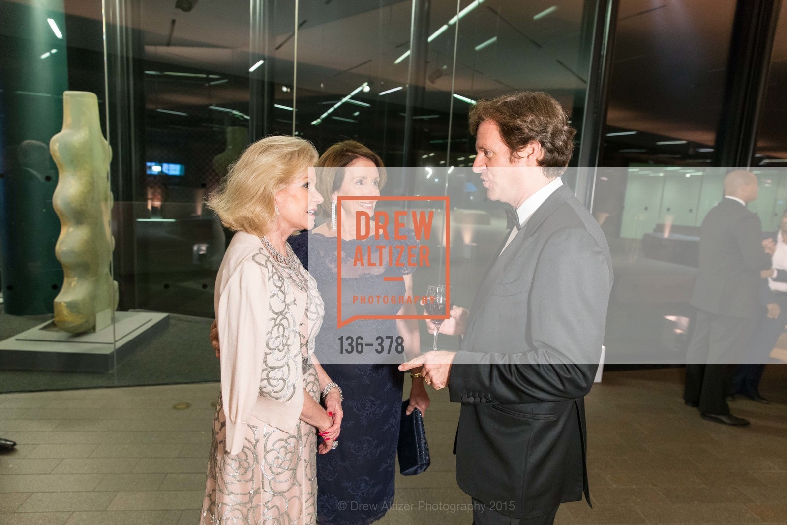 Dede Wilsey, Nancy Pelosi, Trevor Traina, Tenth Anniversary Celebration of the New de Young Museum, de Young Museum. 50 Hagiwara Tea Garden Dr, October 14th, 2015,Drew Altizer, Drew Altizer Photography, full-service agency, private events, San Francisco photographer, photographer california