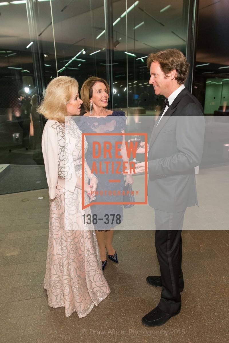 Dede Wilsey, Nancy Pelosi, Trevor Traina, Tenth Anniversary Celebration of the New de Young Museum, de Young Museum. 50 Hagiwara Tea Garden Dr, October 14th, 2015,Drew Altizer, Drew Altizer Photography, full-service agency, private events, San Francisco photographer, photographer california