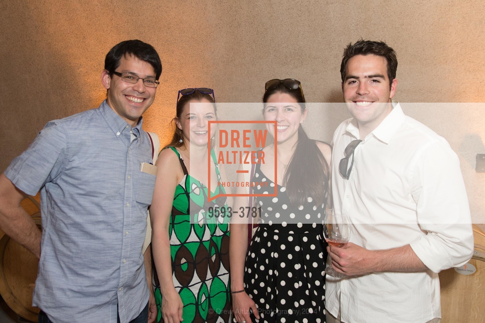Greg Fujita, Julie Hanlon, Megan van Aken, Chad Scoma, CAMP HAMEL: Hamel Family Wines Grand Opening, US, May 17th, 2014, Photo #9593-3781 Greg Fujita, Julie Hanlon, Megan van Aken, Chad Scoma, Photo #9593-3781