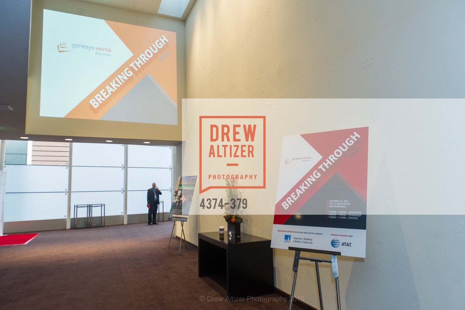 Atmosphere, Genesys Works Bay Area Presents BREAKING THROUGH, St. Regis Hotel. 125 3rd St, October 14th, 2015,Drew Altizer, Drew Altizer Photography, full-service agency, private events, San Francisco photographer, photographer california