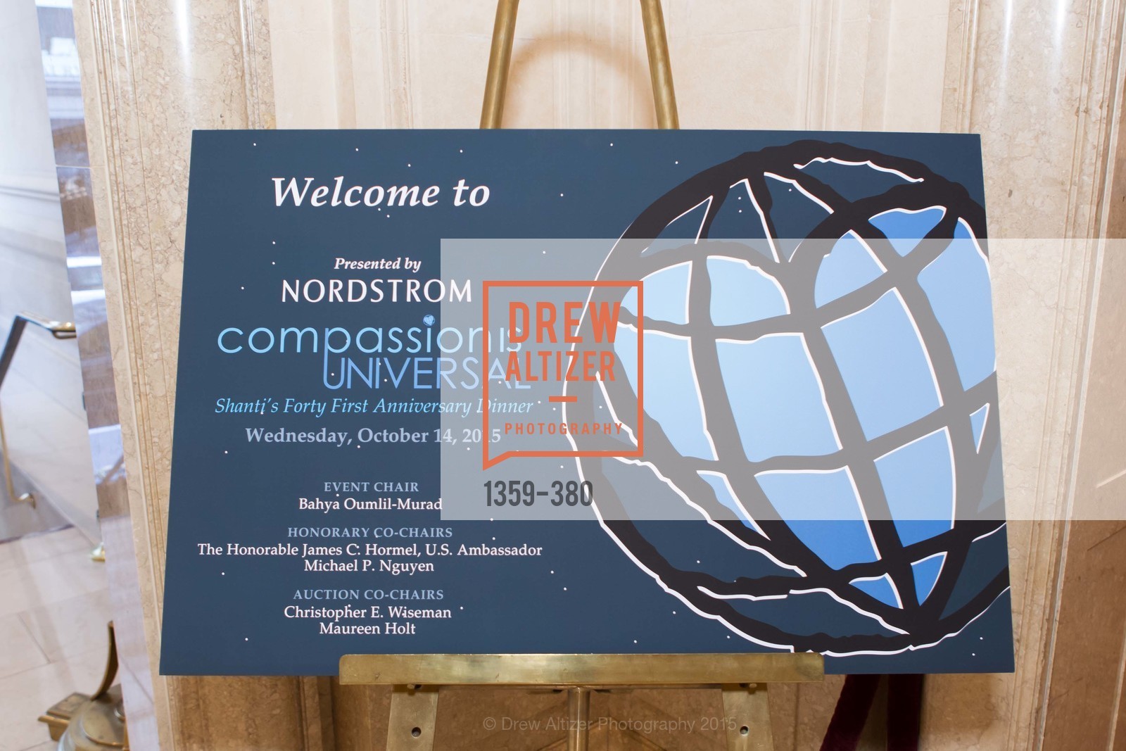 Atmosphere, Shanti Project 41st Annual Compassion is Universal Dinner, Palace Hotel. 2 New Montgomery St, October 14th, 2015,Drew Altizer, Drew Altizer Photography, full-service agency, private events, San Francisco photographer, photographer california