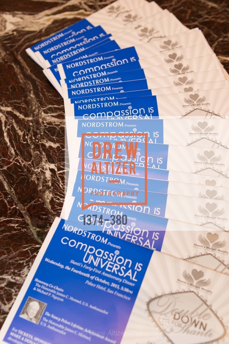 Atmosphere, Shanti Project 41st Annual Compassion is Universal Dinner, Palace Hotel. 2 New Montgomery St, October 14th, 2015,Drew Altizer, Drew Altizer Photography, full-service event agency, private events, San Francisco photographer, photographer California