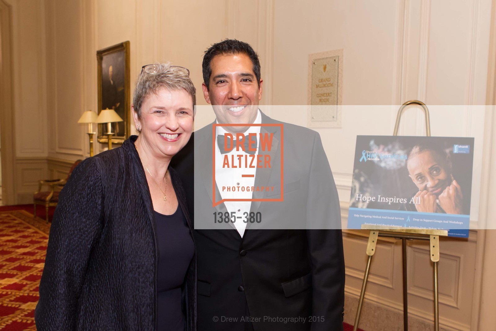 Constance Norton, Alex Rivera, Shanti Project 41st Annual Compassion is Universal Dinner, Palace Hotel. Palace Hotel, . 2 New Montgomery St, October 14th, 2015, Photo #1385-380 Constance Norton, Alex Rivera, Photo #1385-380
