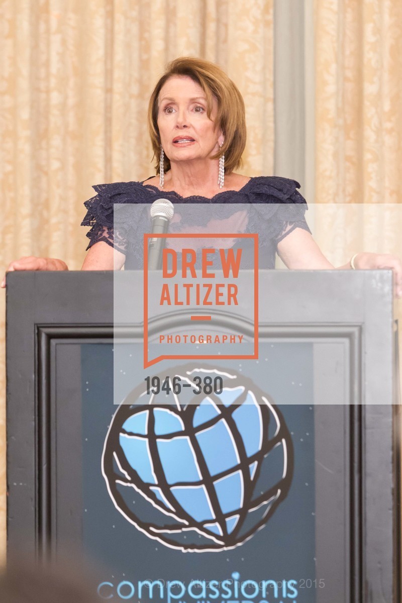 Nancy Pelosi, Shanti Project 41st Annual Compassion is Universal Dinner, Palace Hotel. 2 New Montgomery St, October 14th, 2015,Drew Altizer, Drew Altizer Photography, full-service agency, private events, San Francisco photographer, photographer california