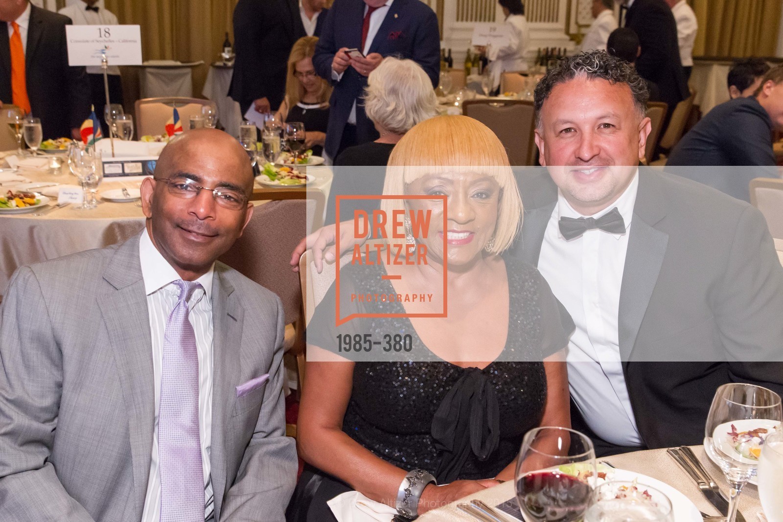 Steve Bowdry, Brenda Wright, Miguel Bustos, Shanti Project 41st Annual Compassion is Universal Dinner, Palace Hotel. 2 New Montgomery St, October 14th, 2015,Drew Altizer, Drew Altizer Photography, full-service agency, private events, San Francisco photographer, photographer california