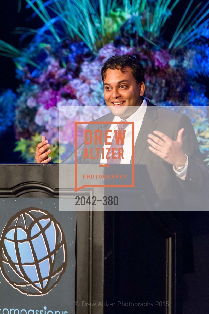 Kaushik Roy, Shanti Project 41st Annual Compassion is Universal Dinner, Palace Hotel. 2 New Montgomery St, October 14th, 2015,Drew Altizer, Drew Altizer Photography, full-service agency, private events, San Francisco photographer, photographer california