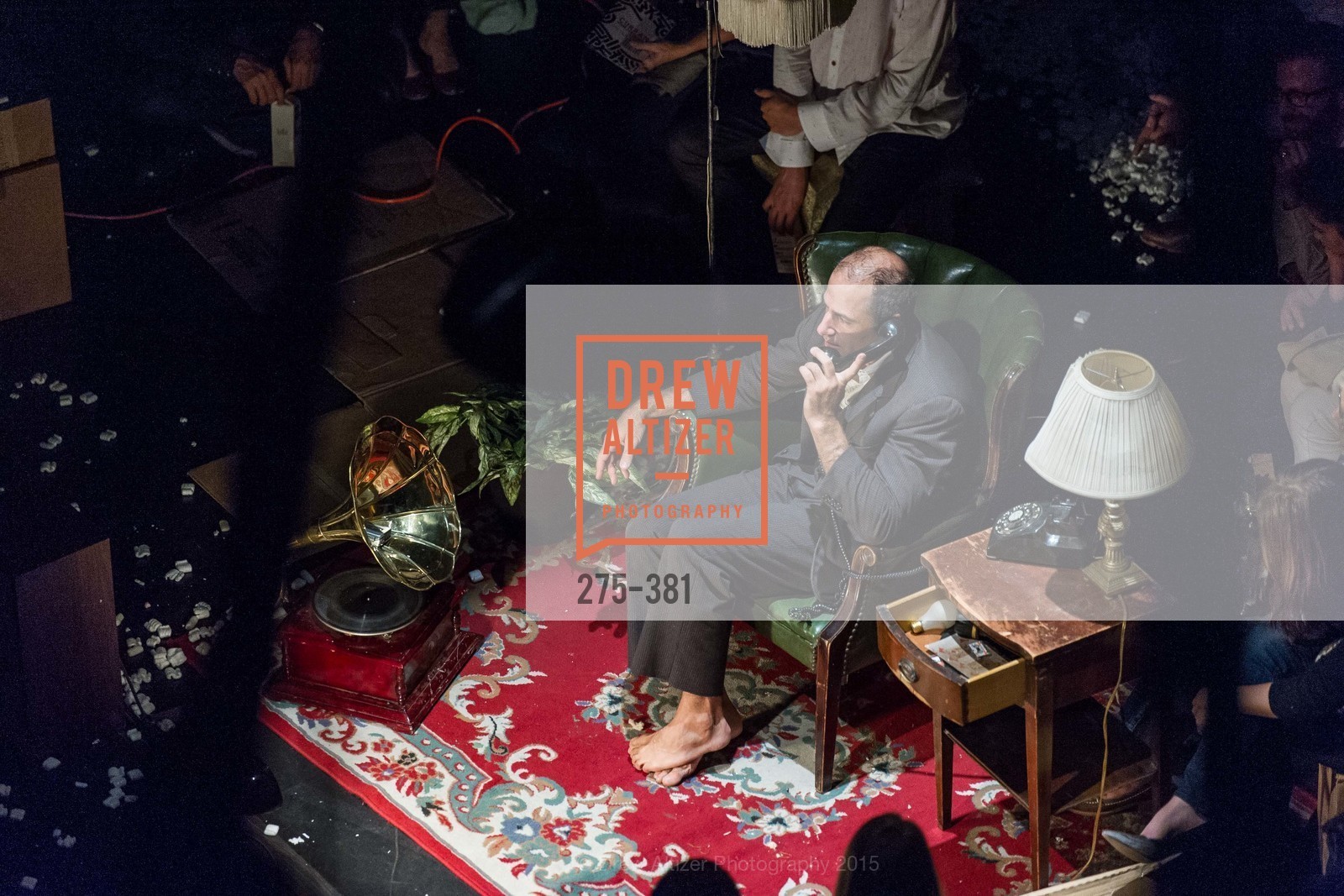 Geoff Sobelle, Opening Night of Curran: Under Construction's THE OBJECT LESSON, Curan Theater. 445 Geary St, October 14th, 2015,Drew Altizer, Drew Altizer Photography, full-service agency, private events, San Francisco photographer, photographer california