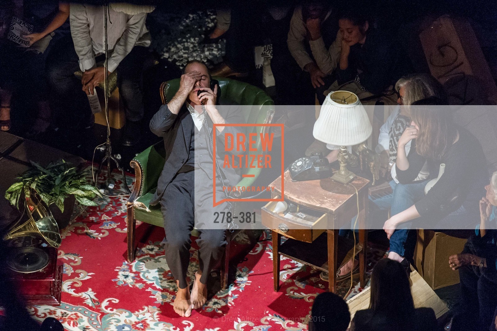 Geoff Sobelle, Opening Night of Curran: Under Construction's THE OBJECT LESSON, Curan Theater. 445 Geary St, October 14th, 2015,Drew Altizer, Drew Altizer Photography, full-service agency, private events, San Francisco photographer, photographer california