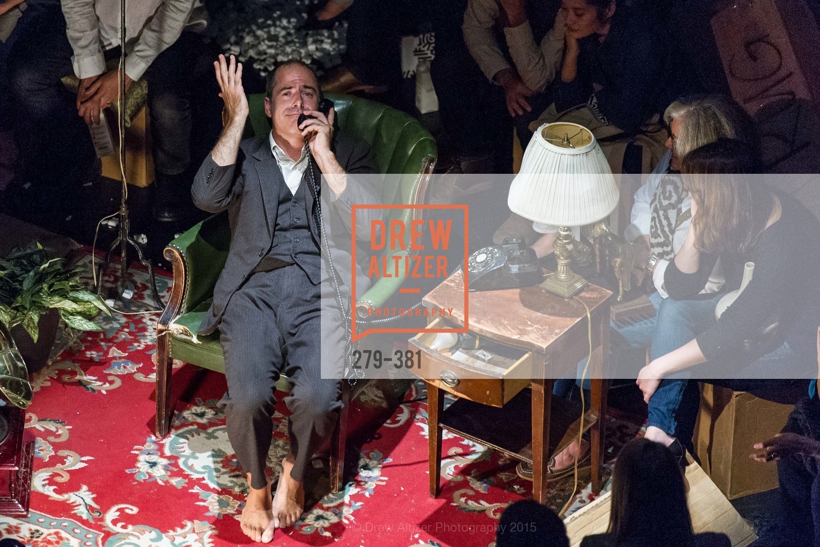 Geoff Sobelle, Opening Night of Curran: Under Construction's THE OBJECT LESSON, Curan Theater. 445 Geary St, October 14th, 2015,Drew Altizer, Drew Altizer Photography, full-service event agency, private events, San Francisco photographer, photographer California