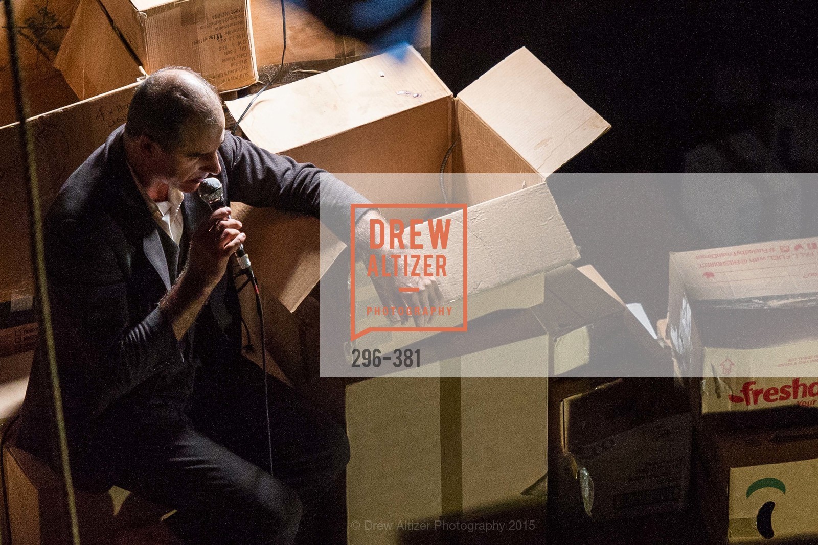 Geoff Sobelle, Opening Night of Curran: Under Construction's THE OBJECT LESSON, Curan Theater. 445 Geary St, October 14th, 2015,Drew Altizer, Drew Altizer Photography, full-service event agency, private events, San Francisco photographer, photographer California
