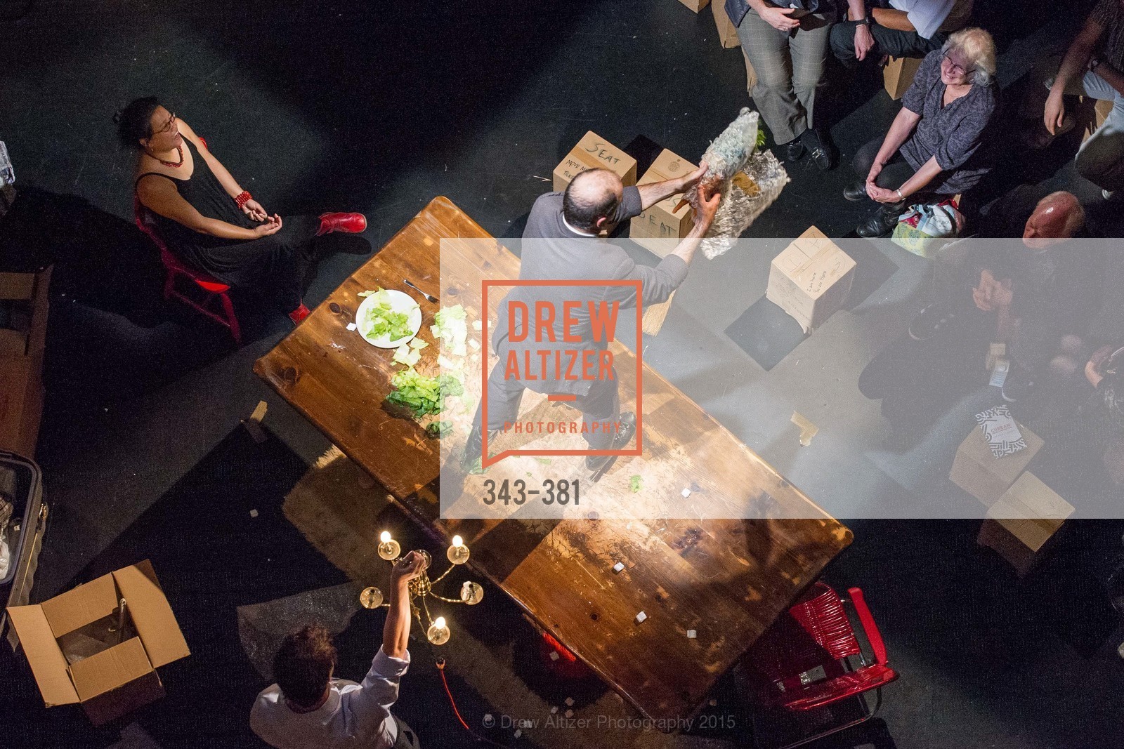 Geoff Sobelle, Nica Lee, Opening Night of Curran: Under Construction's THE OBJECT LESSON, Curan Theater. 445 Geary St, October 14th, 2015,Drew Altizer, Drew Altizer Photography, full-service agency, private events, San Francisco photographer, photographer california