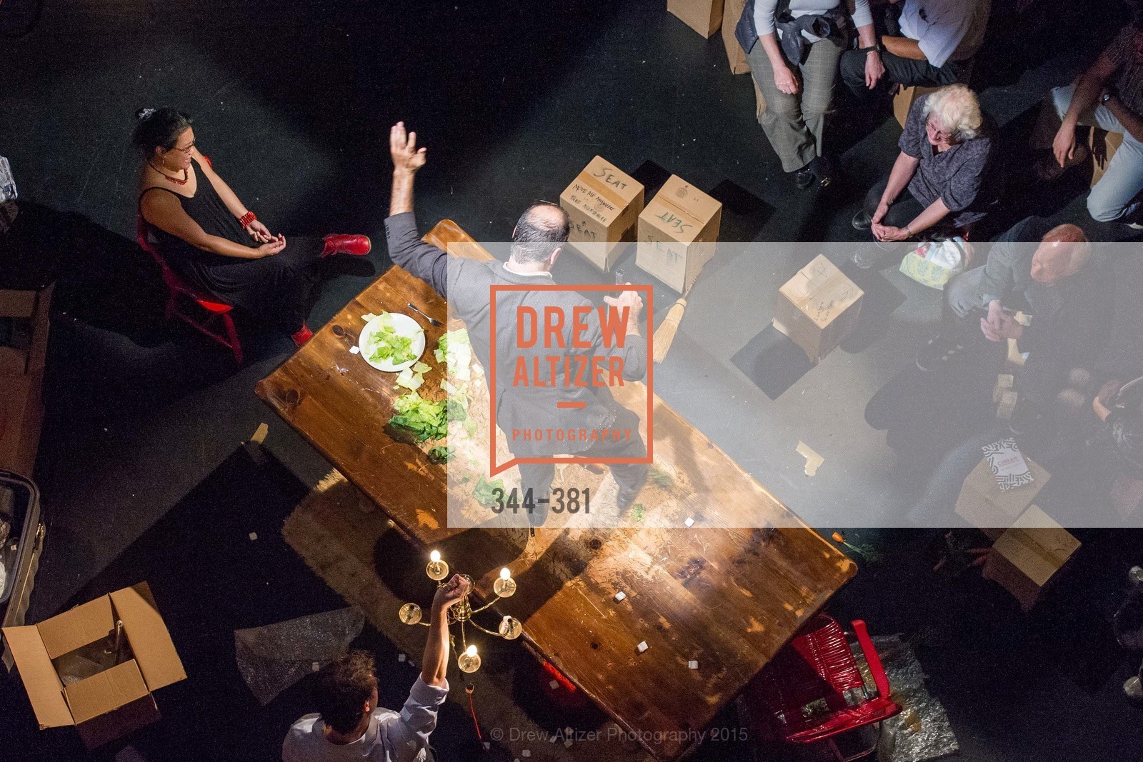 Geoff Sobelle, Nica Lee, Opening Night of Curran: Under Construction's THE OBJECT LESSON, Curan Theater. 445 Geary St, October 14th, 2015,Drew Altizer, Drew Altizer Photography, full-service agency, private events, San Francisco photographer, photographer california