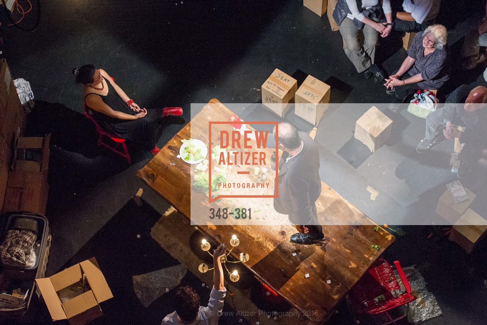 Geoff Sobelle, Nica Lee, Opening Night of Curran: Under Construction's THE OBJECT LESSON, Curan Theater. 445 Geary St, October 14th, 2015,Drew Altizer, Drew Altizer Photography, full-service agency, private events, San Francisco photographer, photographer california