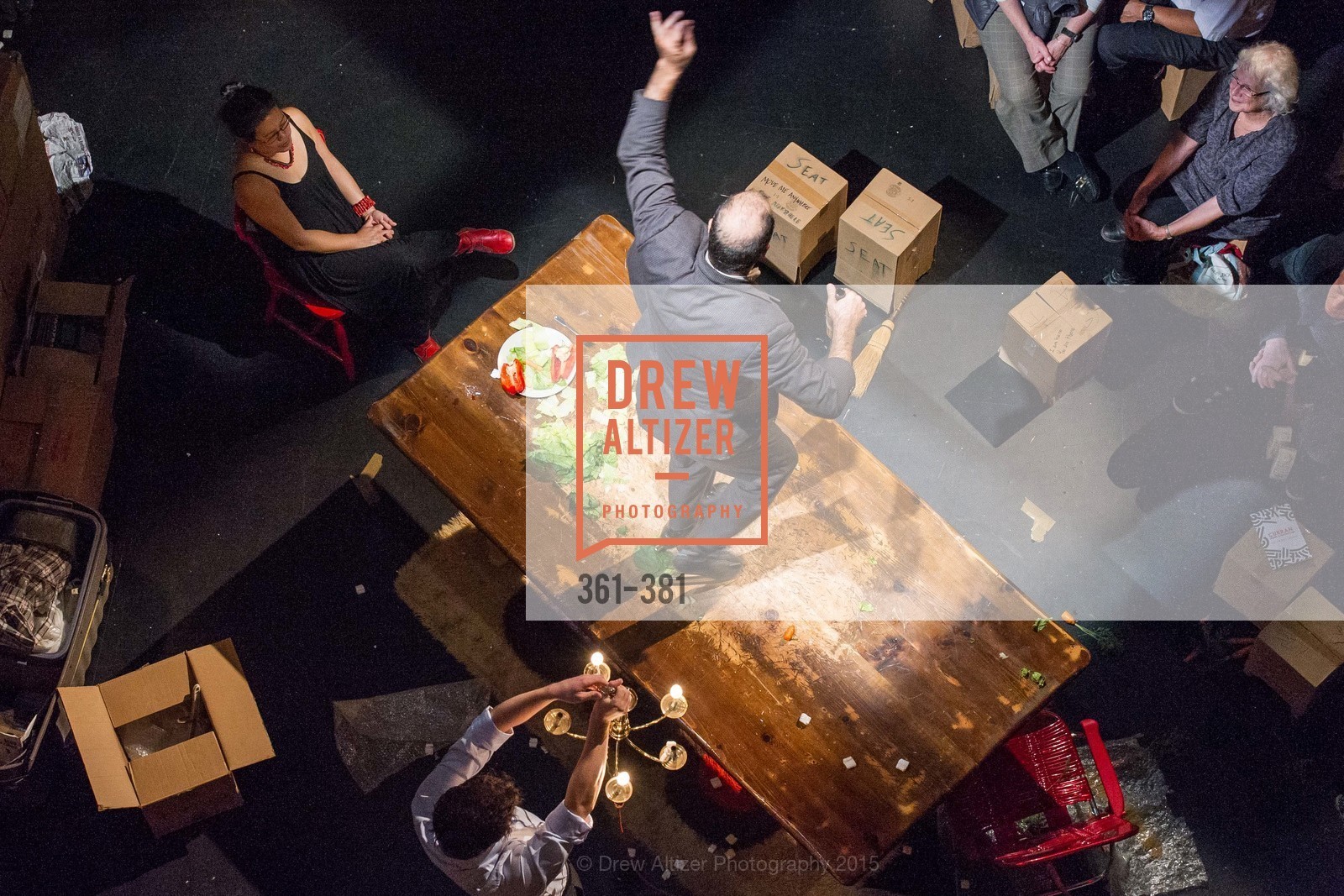 Geoff Sobelle, Nica Lee, Opening Night of Curran: Under Construction's THE OBJECT LESSON, Curan Theater. 445 Geary St, October 14th, 2015,Drew Altizer, Drew Altizer Photography, full-service agency, private events, San Francisco photographer, photographer california