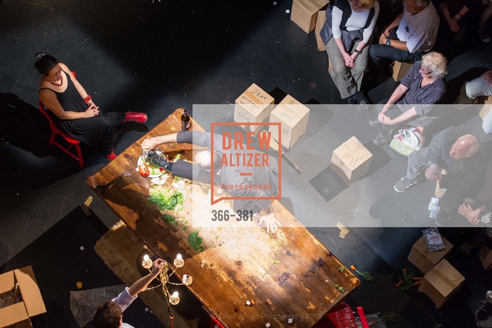 Geoff Sobelle, Nica Lee, Opening Night of Curran: Under Construction's THE OBJECT LESSON, Curan Theater. 445 Geary St, October 14th, 2015,Drew Altizer, Drew Altizer Photography, full-service agency, private events, San Francisco photographer, photographer california