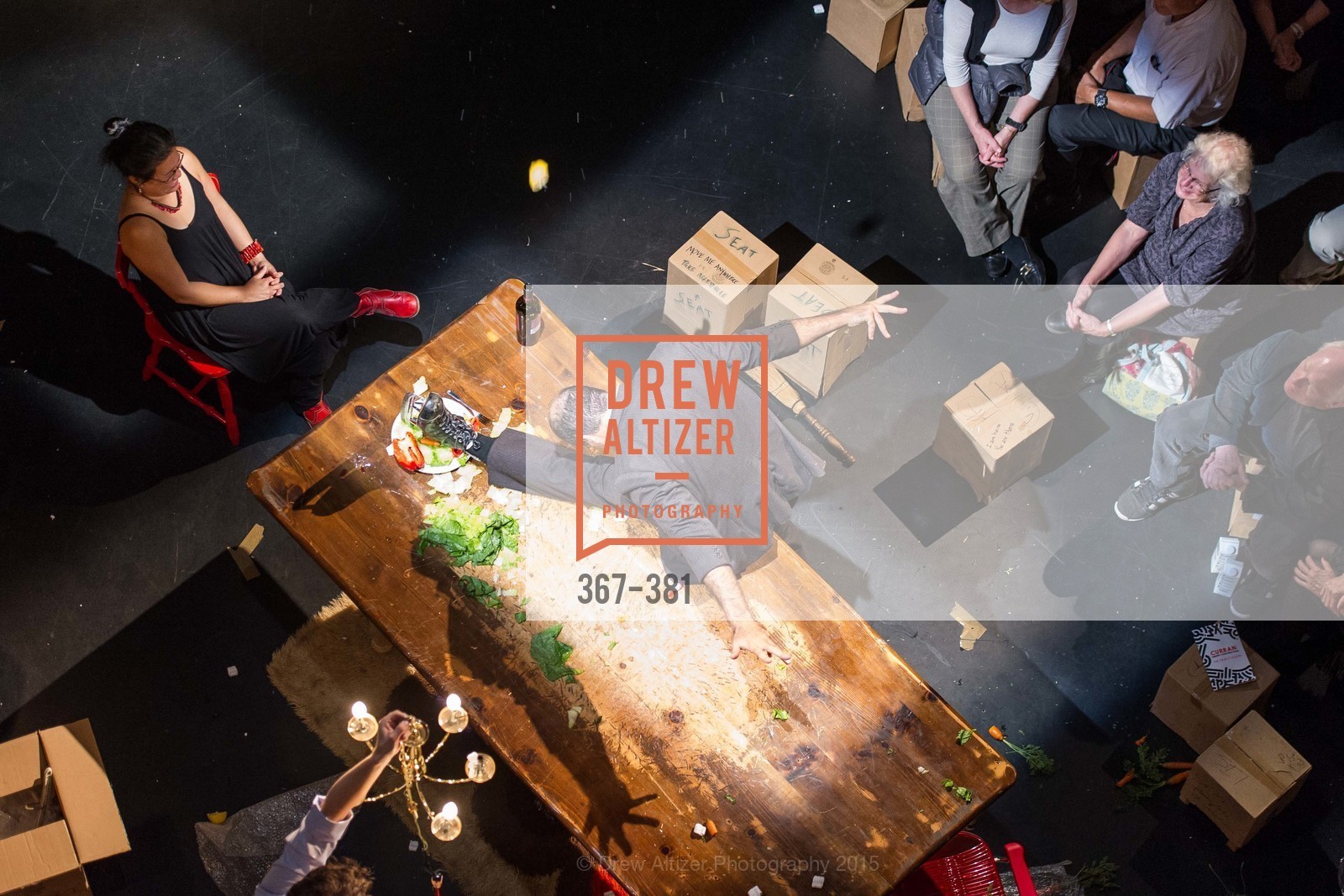 Geoff Sobelle, Nica Lee, Opening Night of Curran: Under Construction's THE OBJECT LESSON, Curan Theater. 445 Geary St, October 14th, 2015,Drew Altizer, Drew Altizer Photography, full-service agency, private events, San Francisco photographer, photographer california