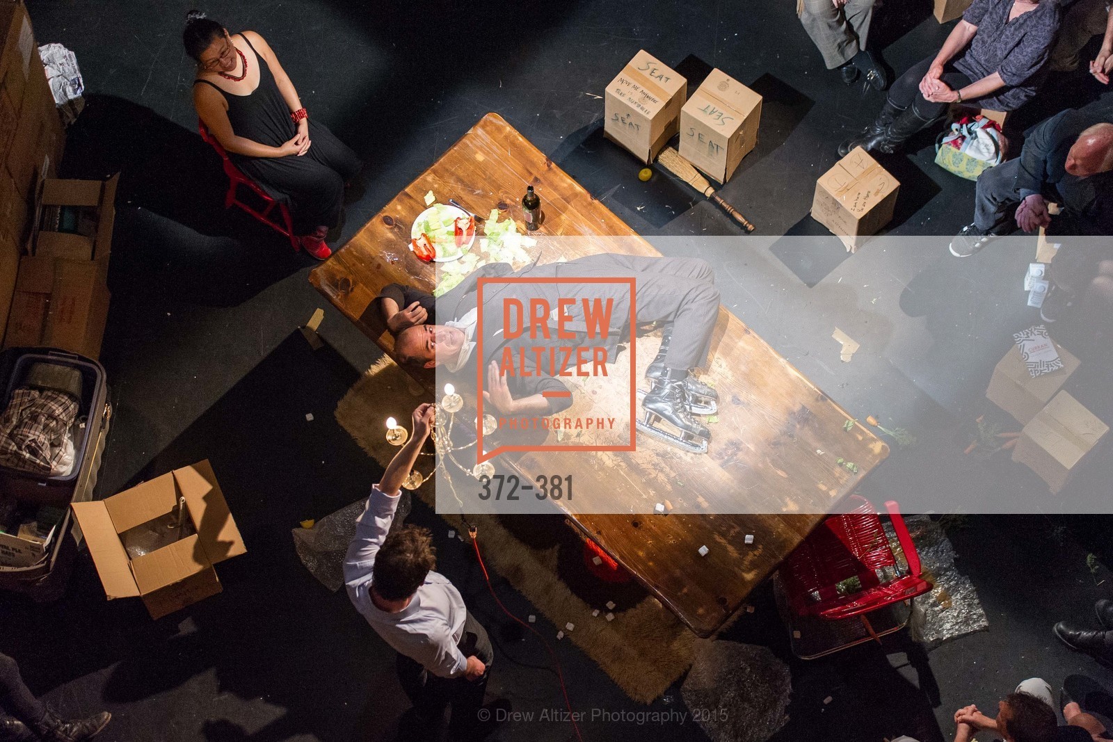 Geoff Sobelle, Nica Lee, Opening Night of Curran: Under Construction's THE OBJECT LESSON, Curan Theater. 445 Geary St, October 14th, 2015,Drew Altizer, Drew Altizer Photography, full-service agency, private events, San Francisco photographer, photographer california