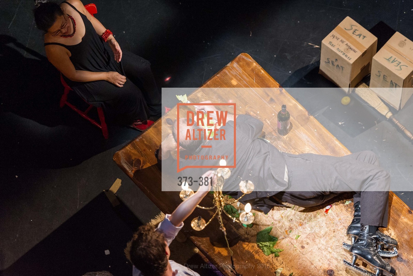 Geoff Sobelle, Nica Lee, Opening Night of Curran: Under Construction's THE OBJECT LESSON, Curan Theater. 445 Geary St, October 14th, 2015,Drew Altizer, Drew Altizer Photography, full-service event agency, private events, San Francisco photographer, photographer California