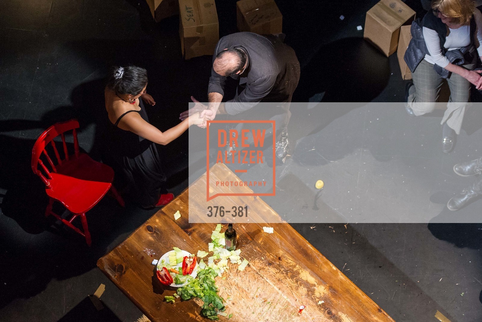 Geoff Sobelle, Nica Lee, Opening Night of Curran: Under Construction's THE OBJECT LESSON, Curan Theater. 445 Geary St, October 14th, 2015,Drew Altizer, Drew Altizer Photography, full-service agency, private events, San Francisco photographer, photographer california
