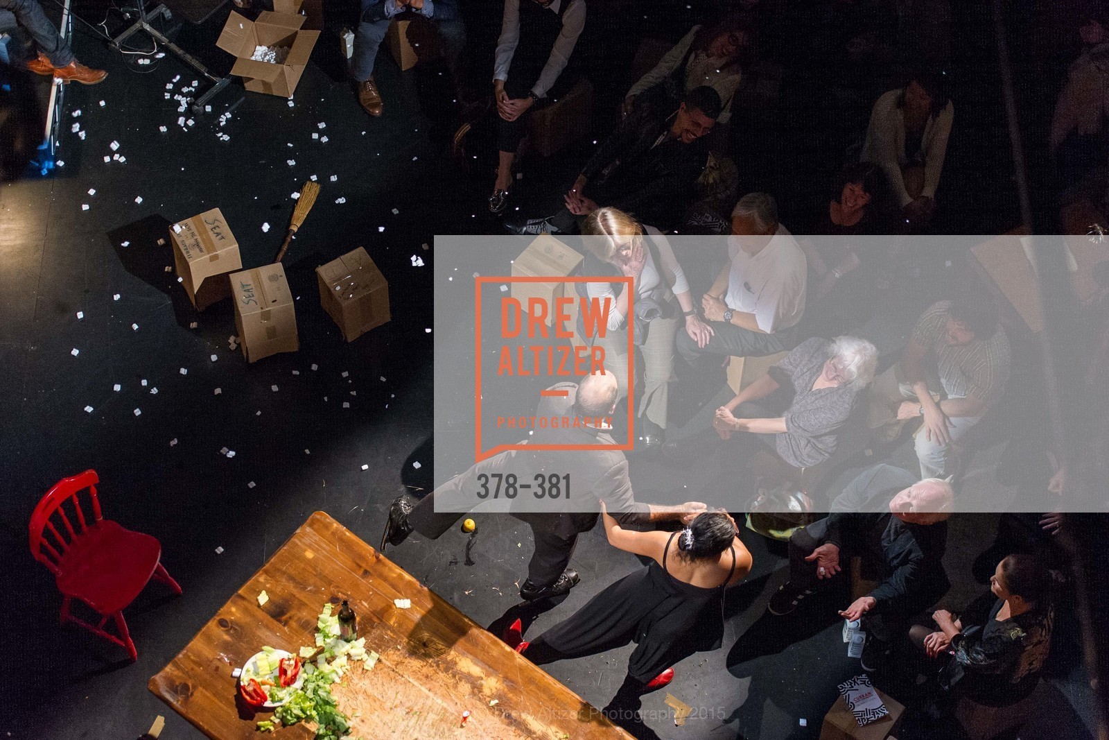 Geoff Sobelle, Nica Lee, Opening Night of Curran: Under Construction's THE OBJECT LESSON, Curan Theater. 445 Geary St, October 14th, 2015,Drew Altizer, Drew Altizer Photography, full-service agency, private events, San Francisco photographer, photographer california