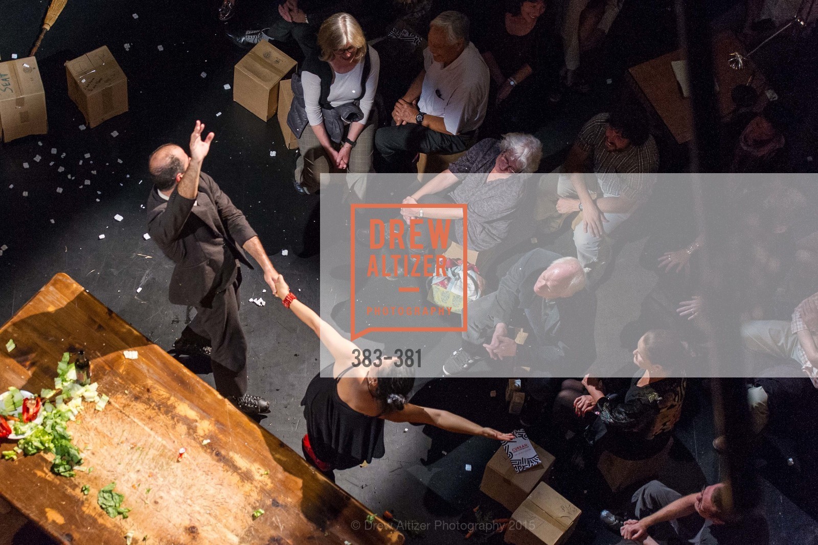 Geoff Sobelle, Nica Lee, Opening Night of Curran: Under Construction's THE OBJECT LESSON, Curan Theater. 445 Geary St, October 14th, 2015,Drew Altizer, Drew Altizer Photography, full-service agency, private events, San Francisco photographer, photographer california